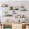 Black Floating Wall Shelves With Durable Metal Brackets Large Storage For Bedroom Living Room Home Decor