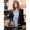 ELLE Women's Wool-Blend Hooded Short Coat