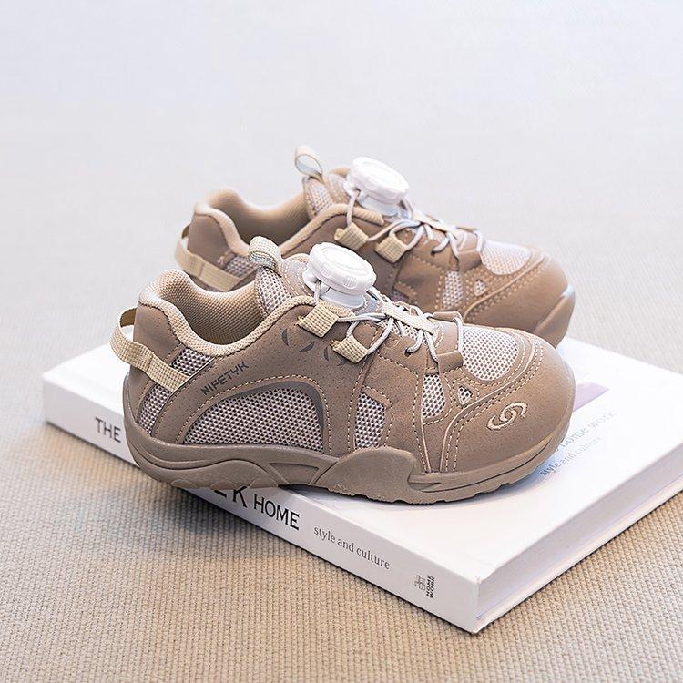 

Children s retro sports shoes 2025 summer new boys single net breathable outdoor shoes soft sole non-slip girls leisure 37 yards inner length 23.3 cm