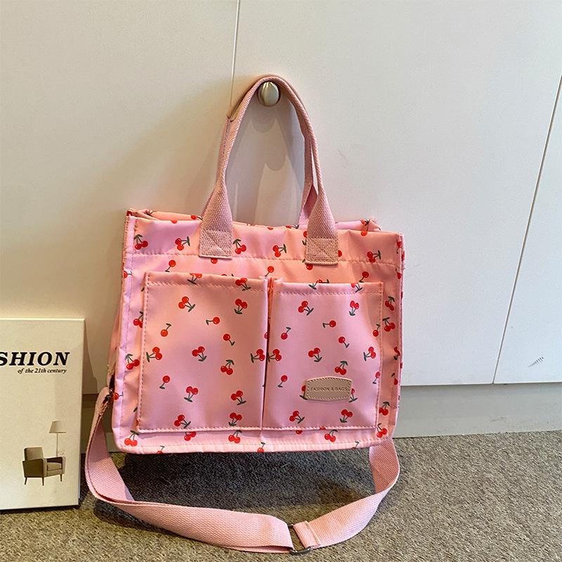 Canvas-Tasche mit großem Fassungsvermögen für Damen Neue Sommer-Nische Einseitige Tragetasche Umhängetasche Pendeln Mamatasche