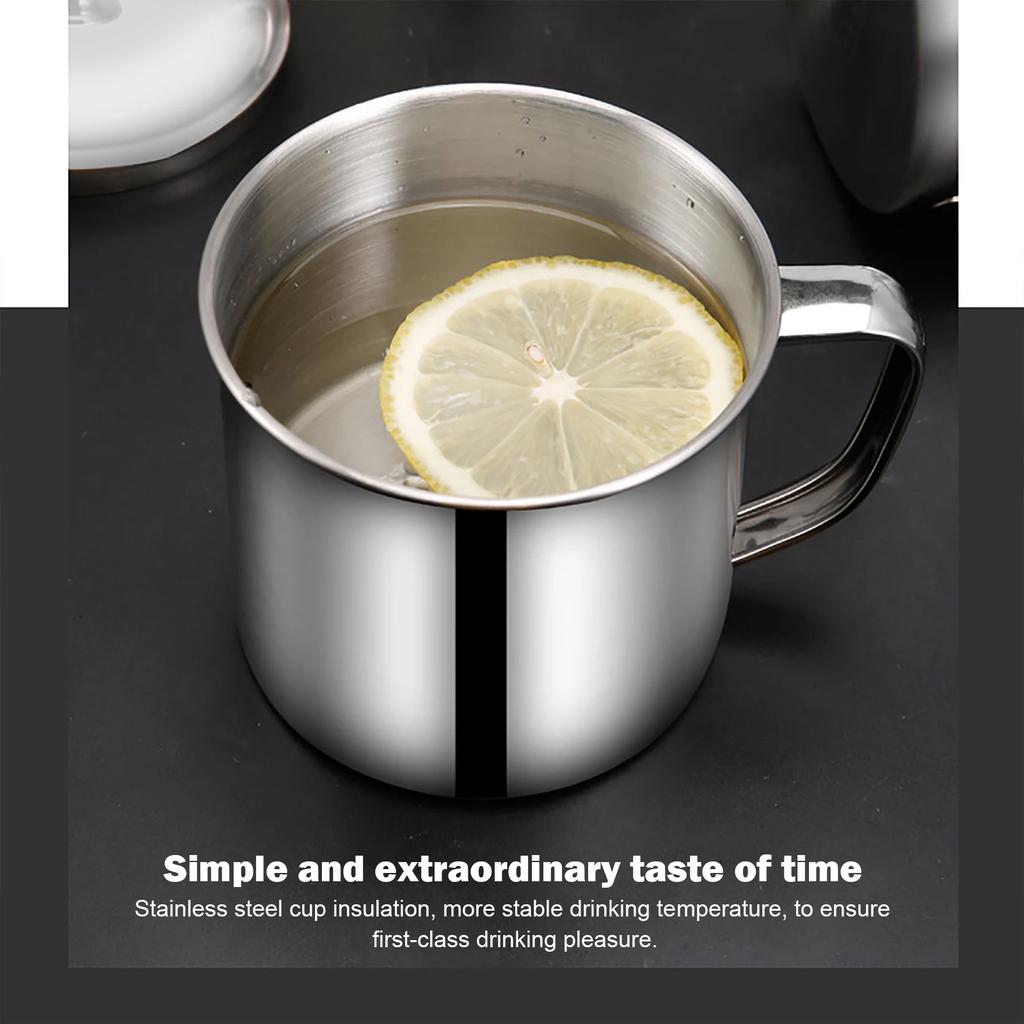 1-5pcs 200ML Childrens Water Cup Stainless Steel Portable Mug Camping Travel Mug Metal Coffee Tea Cup Mug Milk Tumbler Water Mug