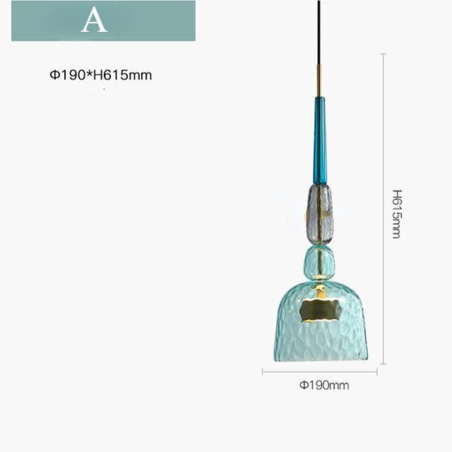 Colorful LED Pendant Lights for Home Decoration Lamp Living Room Bedroom Lamp Indoor Glass Hanging Lamp Lighting Fixtures