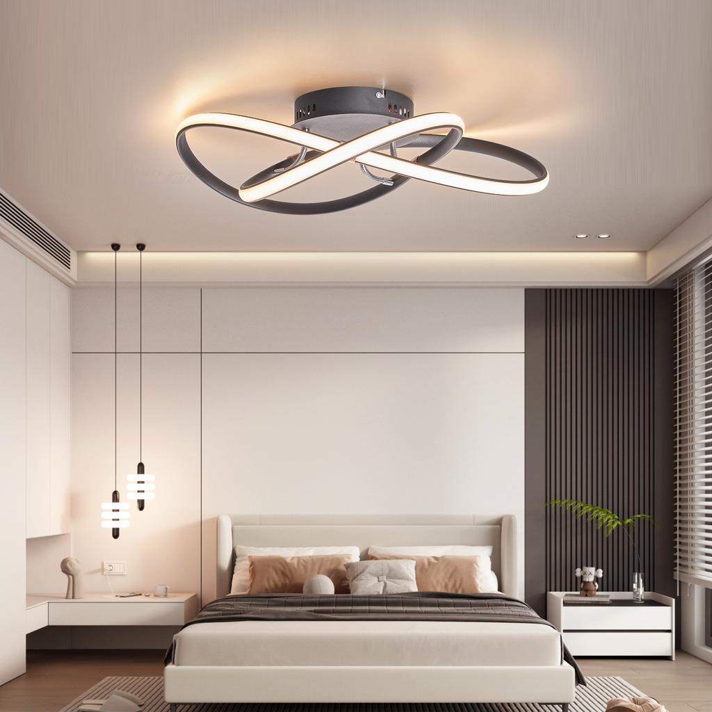 Hot Modern Led Ceiling Lights For Living Room Bedroom Study Room Decoration Led Ceiling Lamp Smart Home Alexa Black/Chrome/Gold