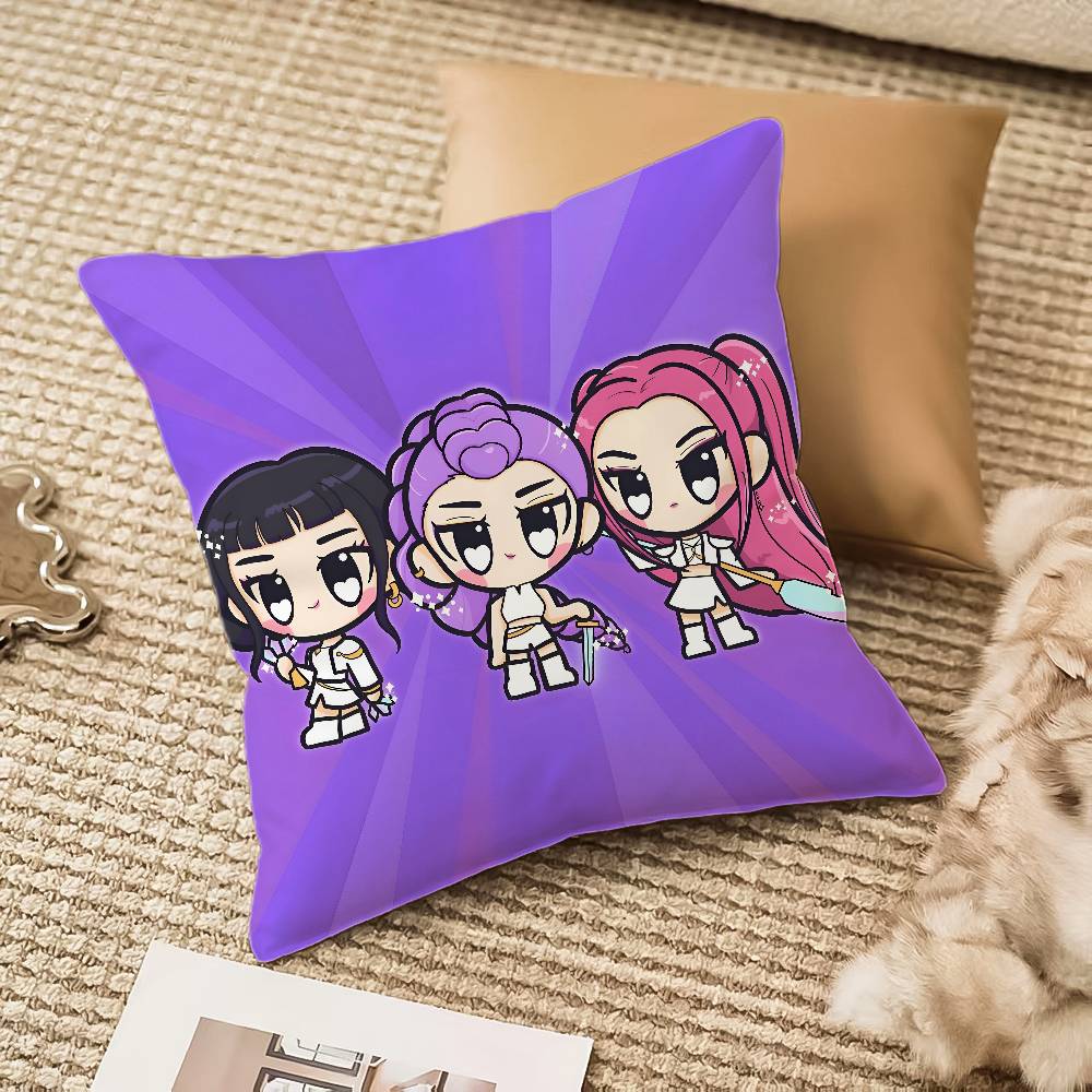 K-Kpop Demon Hunters Pillow Case Anti-Dustmite Invisible Zipper Sofa Bed