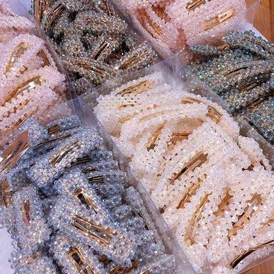 Kristall handgefertigte Haarschmuck elegante Haarnadeln Haarklammern Strass Haarspangen Haarspangen für Frauen Mädchen Haarschmuck