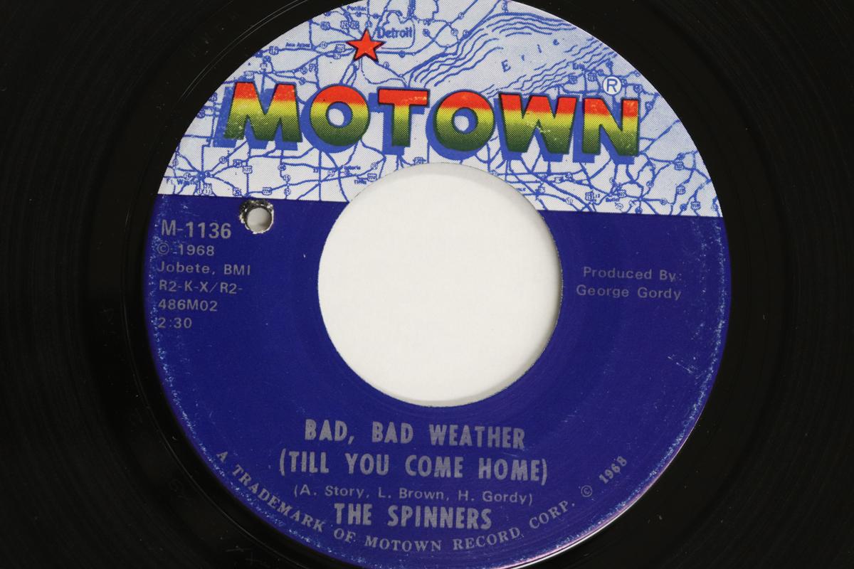 

7inch Record SPINNERS - Bad, Bad Weather (Till You Come Hom M1136 MOTOWN 1968 US Soul/Funk Used