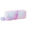 Korean Style Gradient Plush Pencil Case - Cute Octagonal Bag for Girls