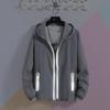Reflektierende Reißverschluss-Sonnenjacke – Herren Outdoor Angeln & Paare Print Logo Kleidung