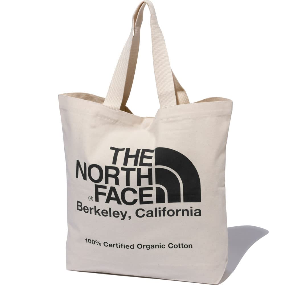

North Organic Cotton Tote Eco Bag Canvas Free Size [The Face] Natural/Black