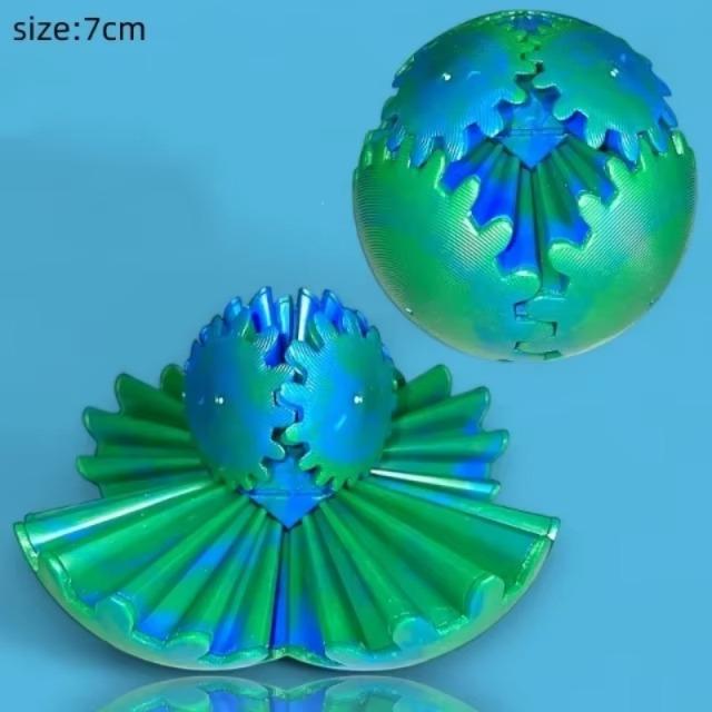

3D-друкована шестерня-кулька Fidget Toy - Портативна кулька для пальців, що обертається, Тихе зняття стресу, Тривоги, Розслаблення, Настільна іграшка, Подарунок для дорослих, Дітей