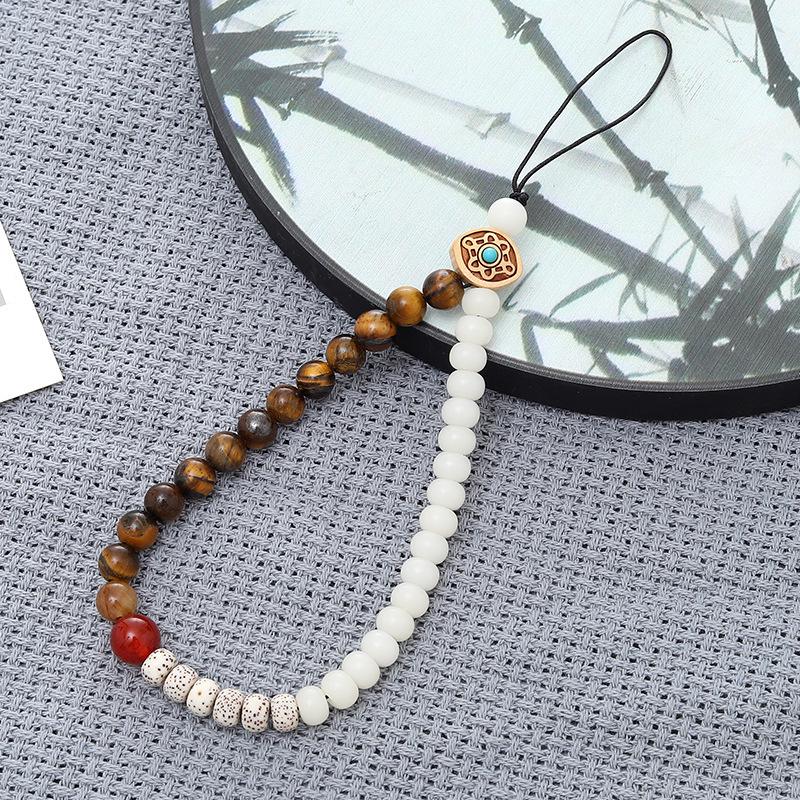 Stylish Pearl Bow Mobile Phone Lanyard with CCD Camera Pendant