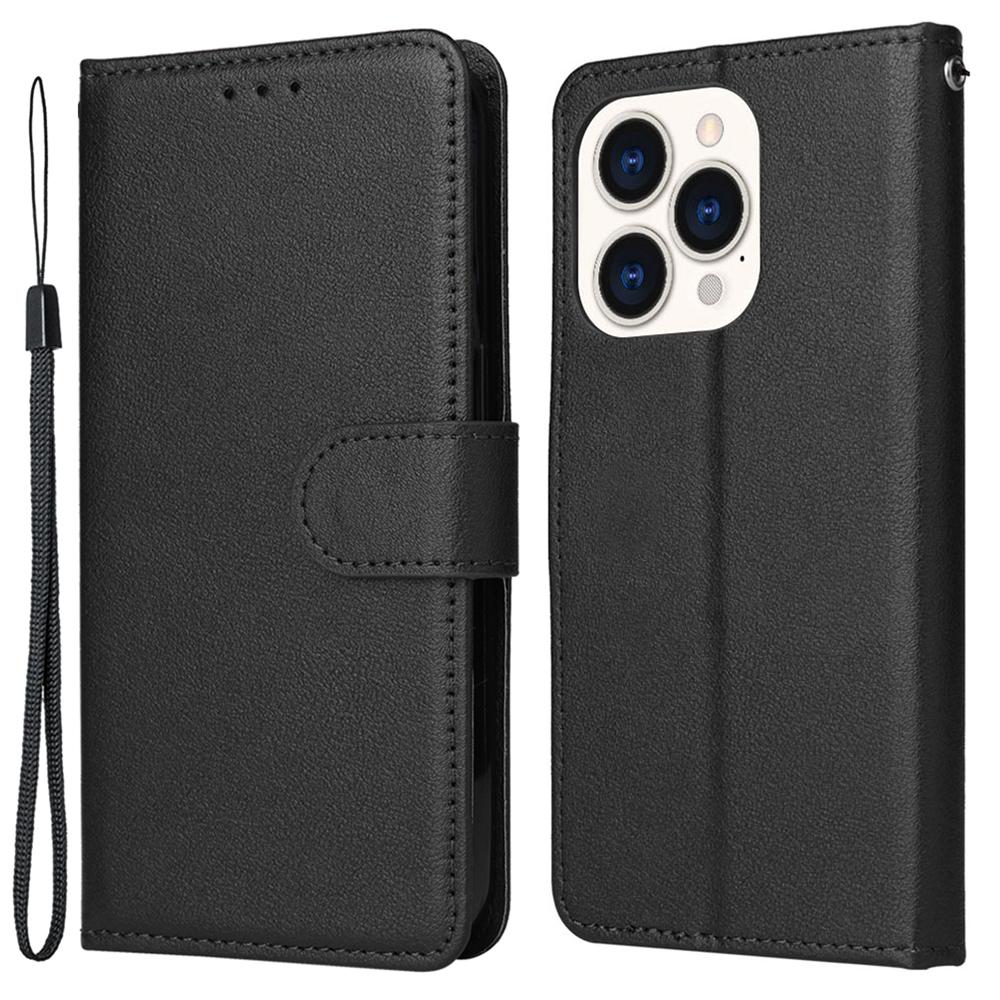 For iPhone 15 Pro PU Leather Wallet Cell Phone Stand Case Card Holder Shockproof Phone Cover