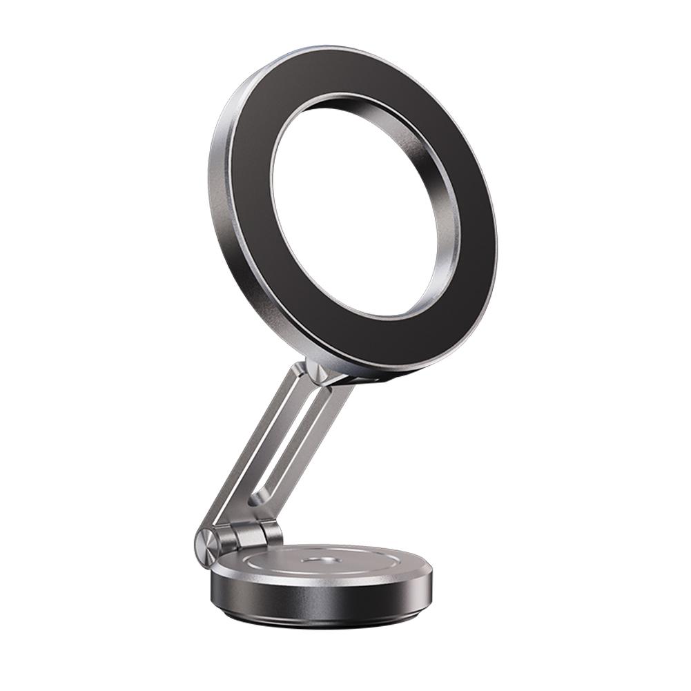 

Магнитный держатель для телефона с вращением на 360°, регулируемый, для приборной панели автомобиля, держатель для мобильного телефона, складной, для iPhone, для Tesla Model 3 X Y серебряный