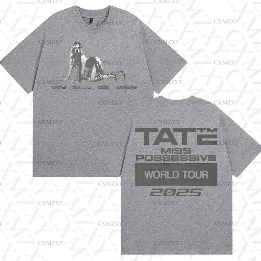 Tate McRae Miss Possessive Tour New T Shirts Unisex Womens Hip Hop Fashion Cotton Short Sleeve Tshirt Streetwear