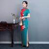 Catwalk Cheongsam New Long Performance Thin Large Size Chinese Style Improved Stage Performance Clothes Stage Special
