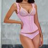 European & American Vintage Latex Waist Cincher: 15-Bone Zipper Hook-and-Eye Corset Shapewear