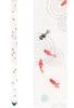 Narrow Tapestry Linen Interior Tapestry Wall Hanging Summer "Minamo" 100% Hand-dyed