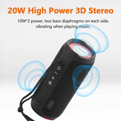 TG227 Портативный Bluetooth-динамик Беспроводной бас-сабвуфер Водонепроницаемая уличная колонка Бумбокс Стереодинамик Музыкальный центр FM TF