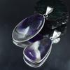 Amethyst Oval-Pear 925 Silver Pendant Healing Stone 87.65 Ct CERTIFIED Gemstone AR-1739-S