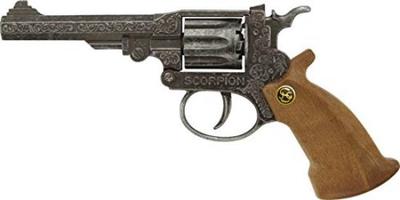 Gonher 1236 Revolver Police 12 shot Black Pulio Scorpion Antique 8 shot Gun Costume Accessories & Toy Gun