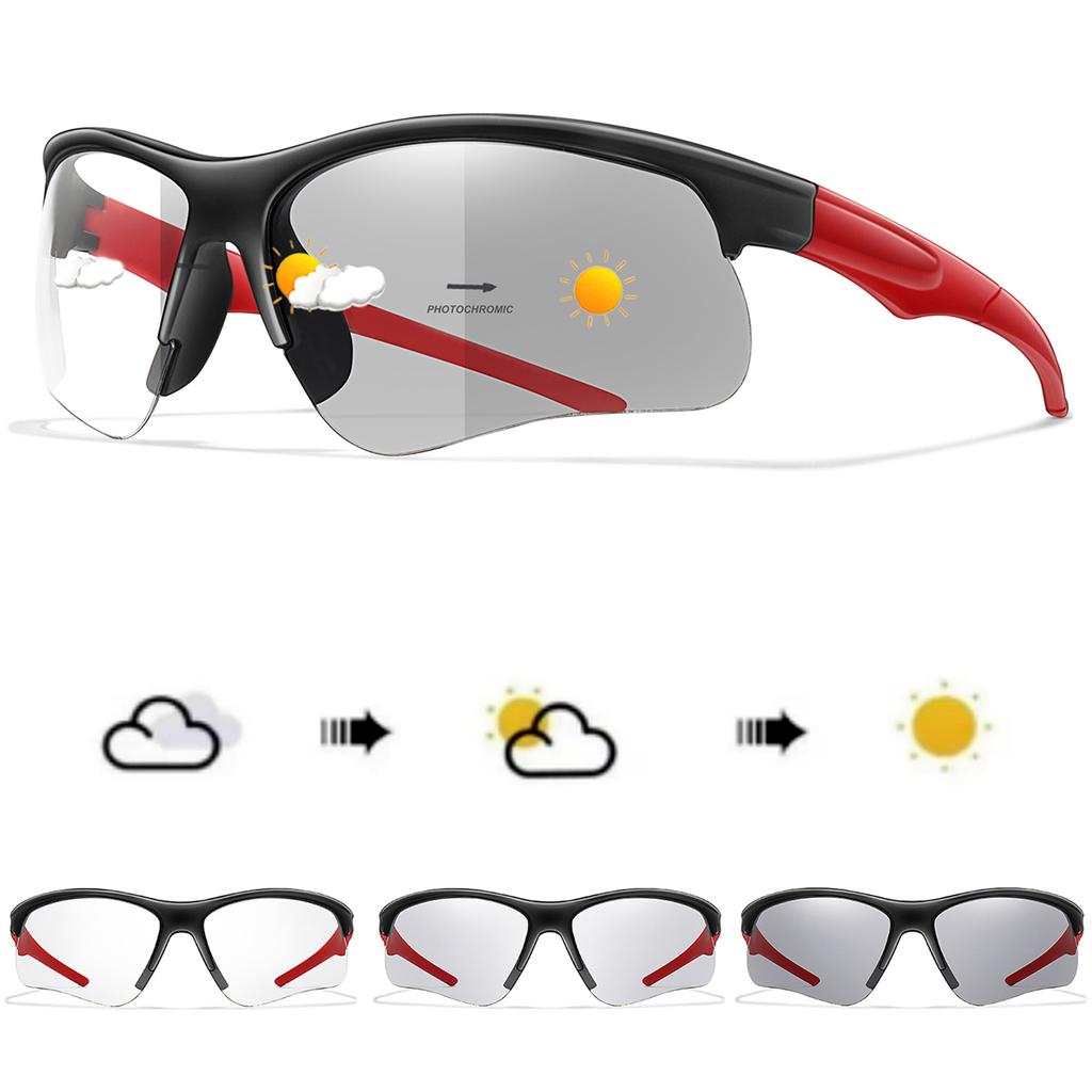 Fashion Photochromic Fishing Sunglasses Men Women Outdoor Mtb Bicycle Cycling Runnging Eyewear Sports Bike Windproof Goggles