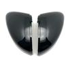 For Ford Fiesta MK8 2018-2024 2x Car Replacement Rearview Side Mirror Cover Wing Cap Exterior Door Rear View Case Trim Black