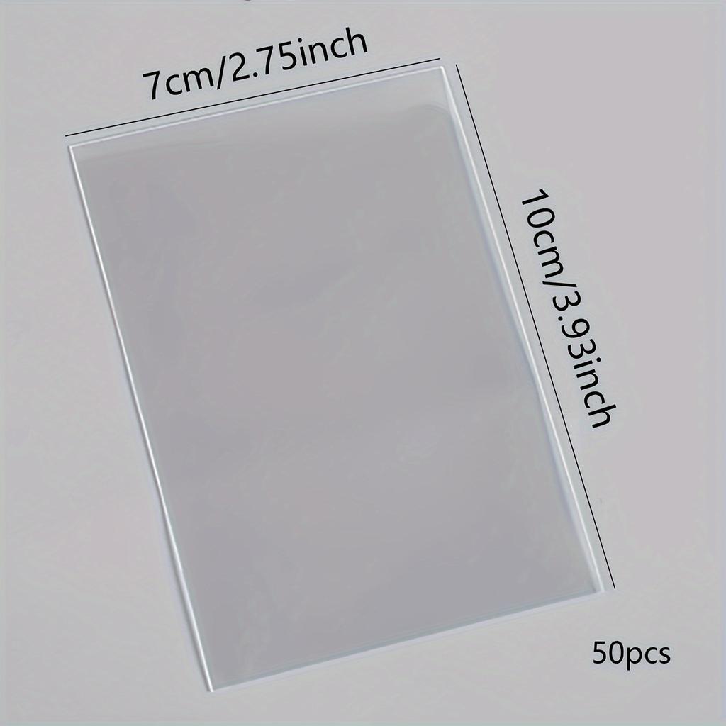 50 Stück - Transparente Karten-Schutzhüllen, Postkarten-Schutzhüllen