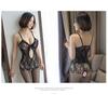 Sexy Jacquard Hollow Out Open Crotch One Piece Mesh Lingerie For Women