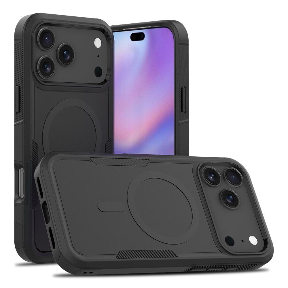 Custodia per telefono Apple 17 Pro Max a prova di caduta di grado militare a doppio strato