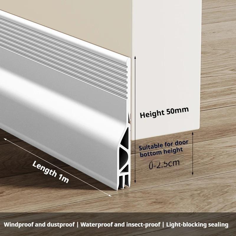 

1PC 1m/39.37inch Door Bottom Seal Strip Self-adhesive Anti-shedding Thicken Windproof Anti-Cold Door Gap Weather Strip 1m білий