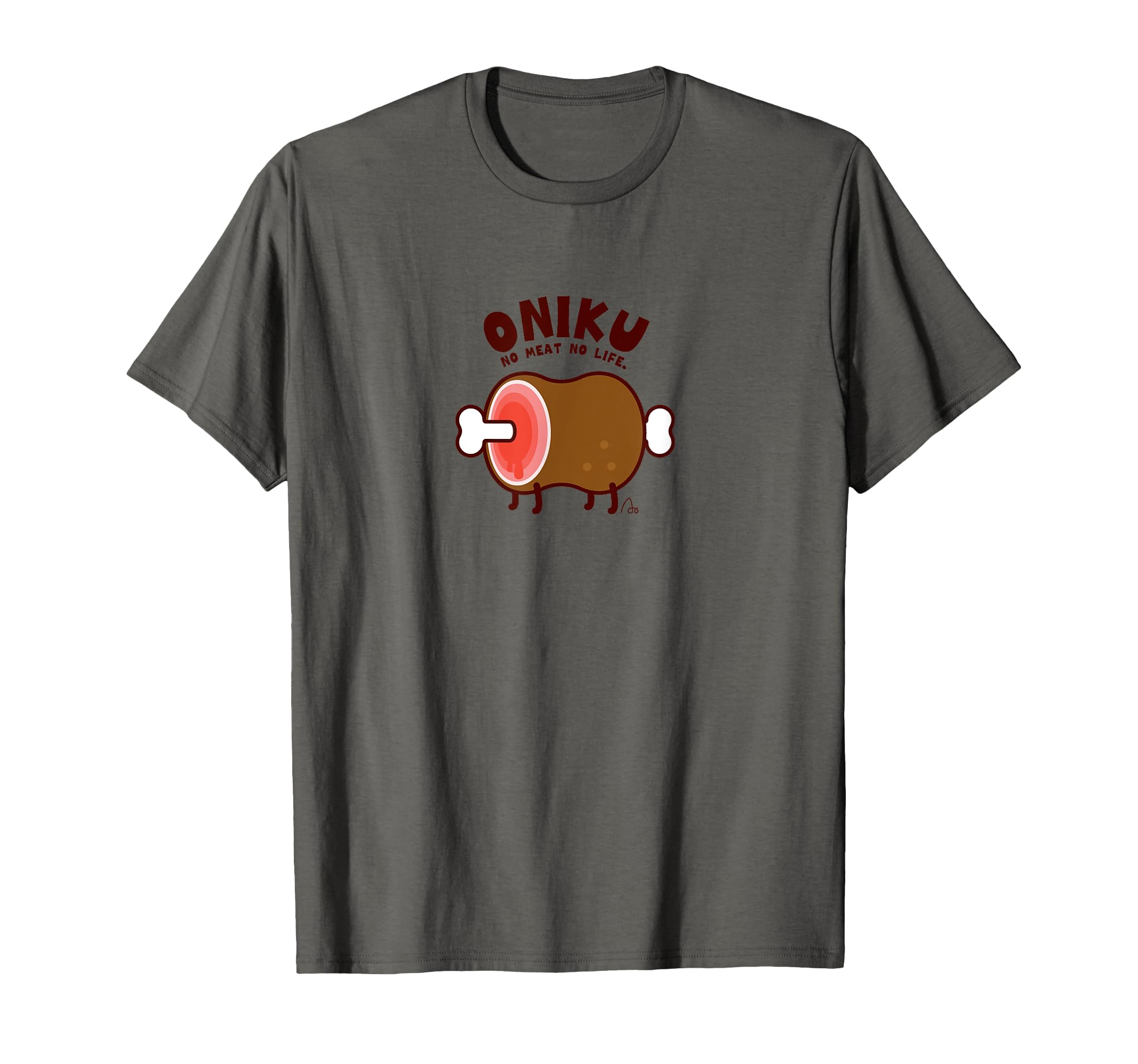 

Adult Meat-chan. T-shirt серый