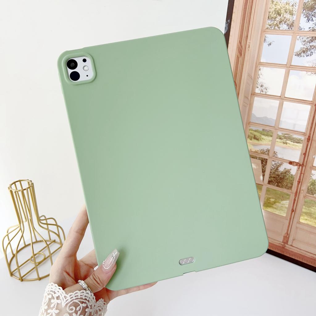 Pro iPad Pro 11 (2024) Pouzdro Soft TPU s povrchem jako kůže pro ochranu tabletu