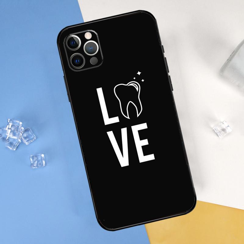 Dentist Dental Dent Tooth Phone Case For iPhone 16 Pro 15 Pro 11 13 14 Pro Max 12 Mini XR 16 15 Plus 16e Cover Shell