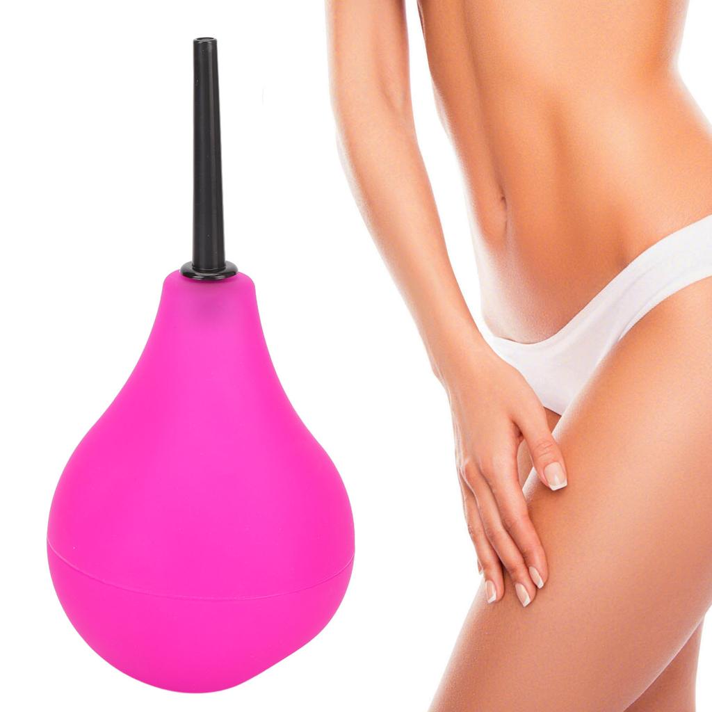 Pera de Enema de Silicone Profissional Roxo Macio Flexível Limpeza Anal Chuveiro Íntimo para Homens Mulheres 224ml