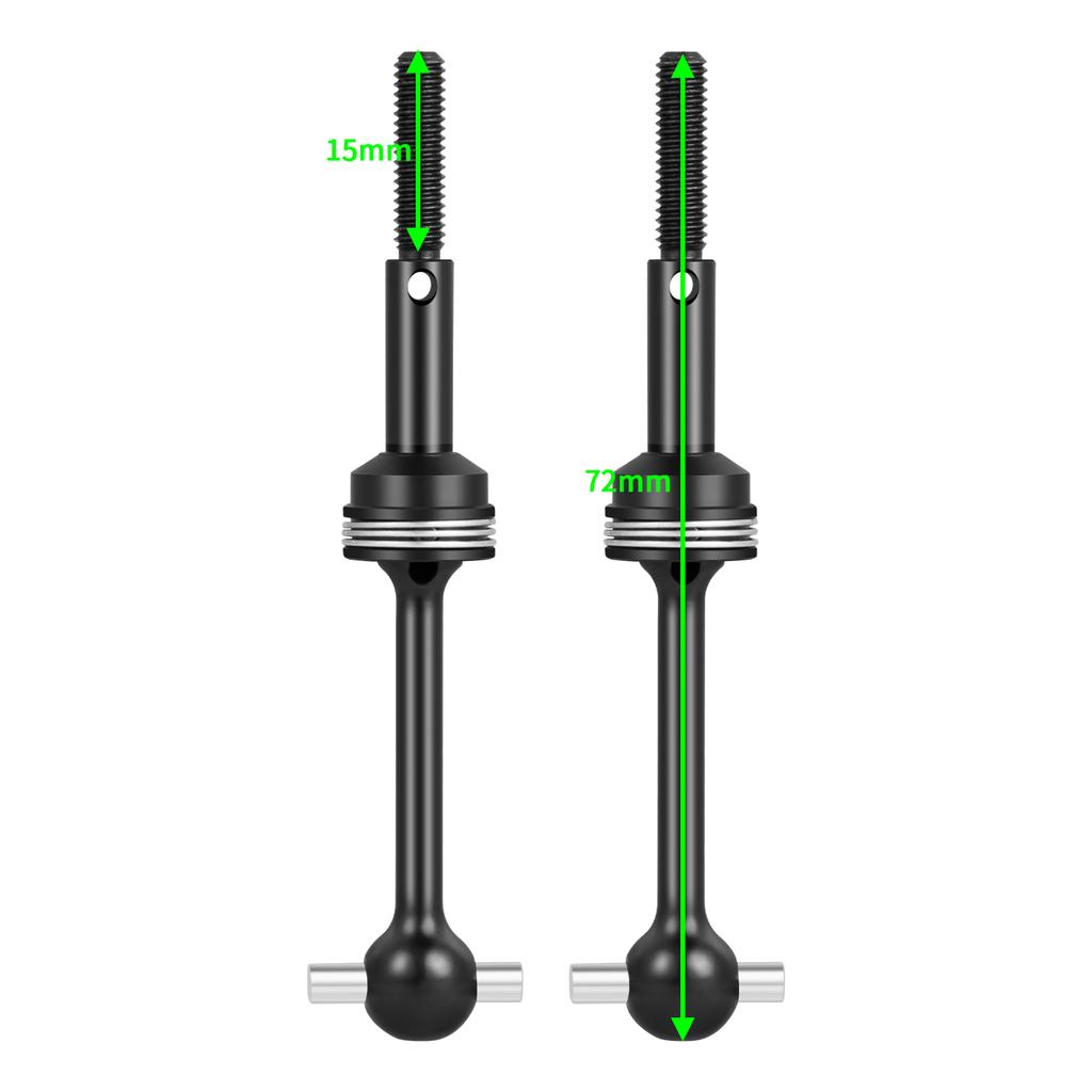 YEAHRUN 2PCS Steel CVD Drive Shaft Front Rear Universal for Tamiya TT02 TT01 TC01 1/10 RC Model Drift Car Upgrade Parts