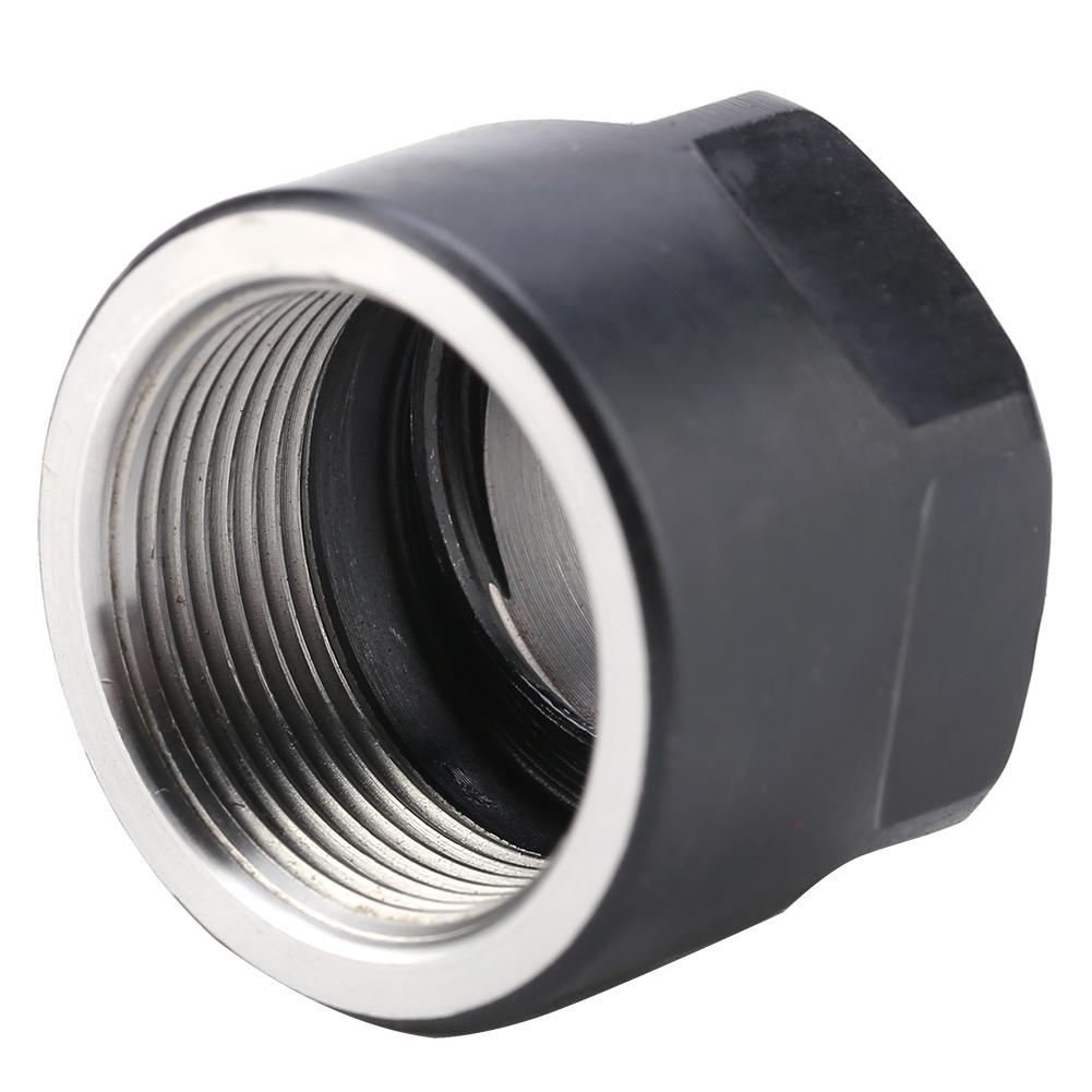 Collet Clamping Nut for CNC Milling Chuck Holder Lathe ER16 A&M Type M19*1.0 Black
