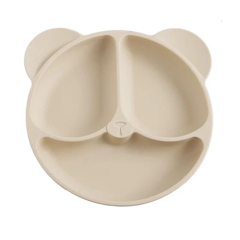 Children's tableware, silicone meal plate set, separated meal plates, mother and baby supplies, silicone suction cups and bowls