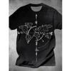 T-shirt da uomo a maniche corte con girocollo e stampa 3D, taglie forti, T-shirt casual estiva