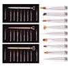 Diamond Handle Nail Art Brush Set: 10 Interchangeable Heads, Liner, Ombre, Etching, and Nail Brushes Included.