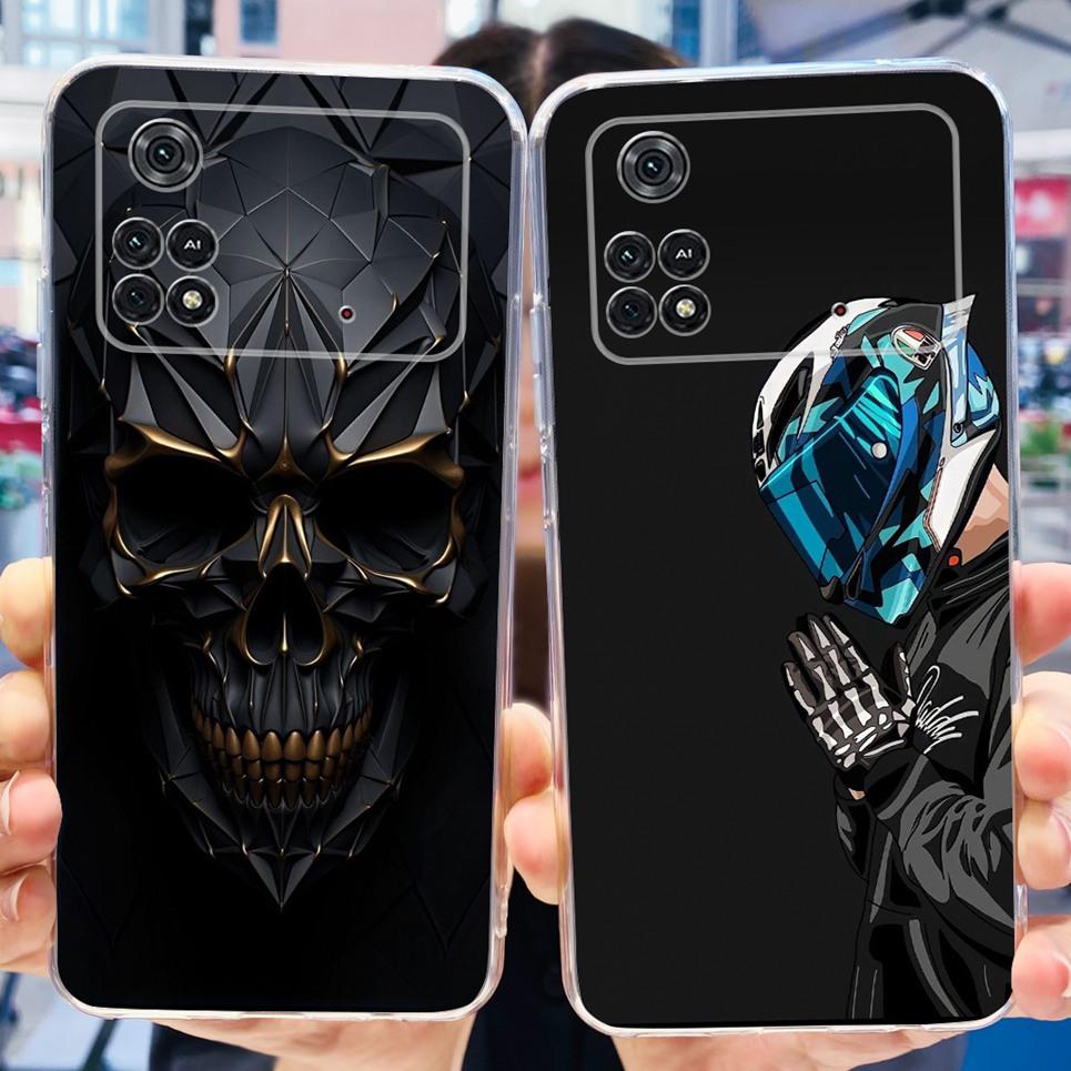 Soft Silicone Back Cover For Xiaomi Poco M4 Pro 4G 5G Case Transparent Cool Style Dragon Cartoon Pattern Poco X4 GT X4 Pro 5G