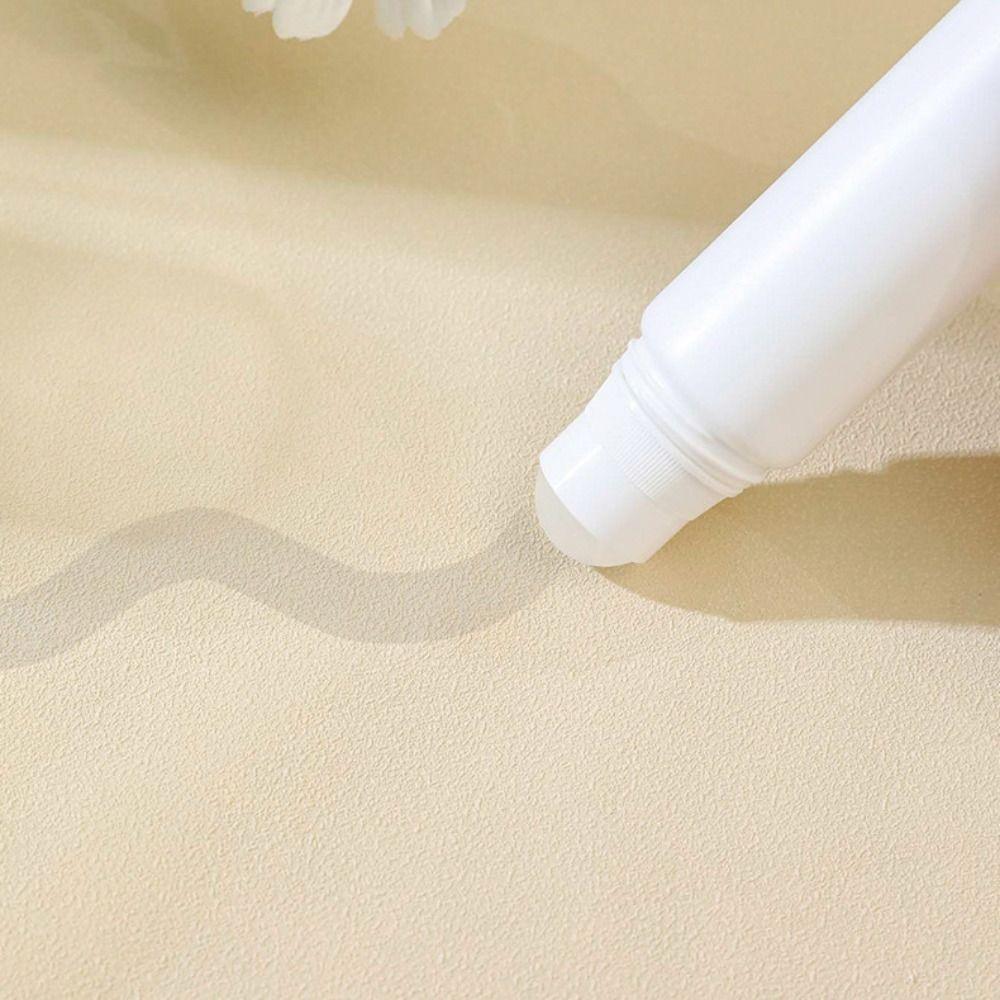 10Pcs Refillable Empty Roller Bottles Containers Reusable Cosmetic Dispensing Bottles Durable White Travel Bottles