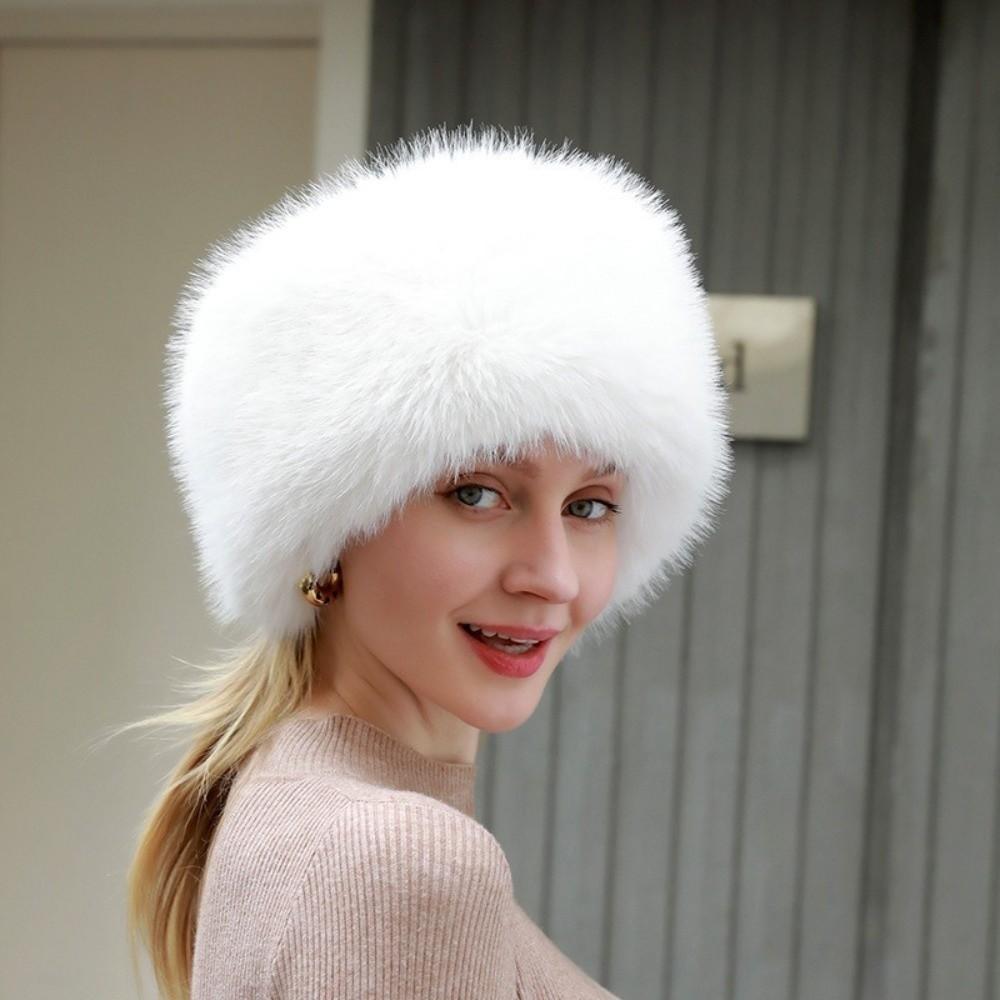 Faux Fur Empty Hat Soft Headband Cover Fashion Travel Brimless Hat