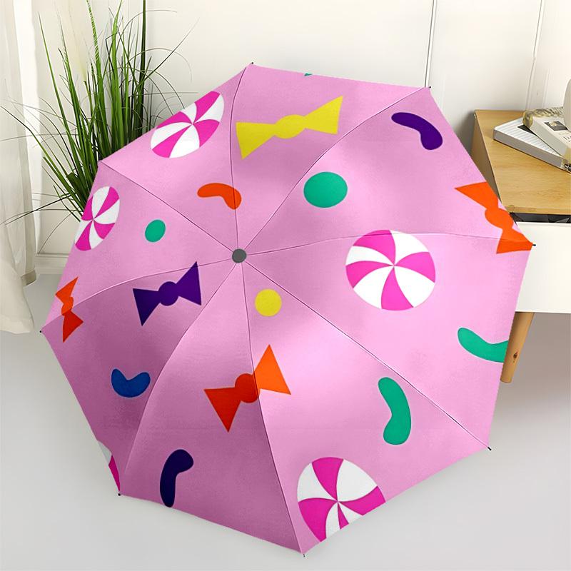 

1pc Candyland Automatic Opening/Closing Umbrella with Operation & Windproof Canopy yy260311027