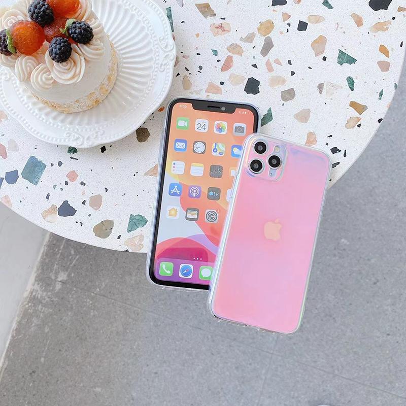 Luxury Gradient Laser Silicone Phone Case For iPhone 13 12 11 Pro Max X XR XS Max 6 7 8 Plus Shockproof Clear Soft Back Cover Fundas Coque