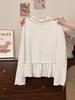 Korean Sweet Polka Dot Ruffle Lace Long Sleeve T-Shirt