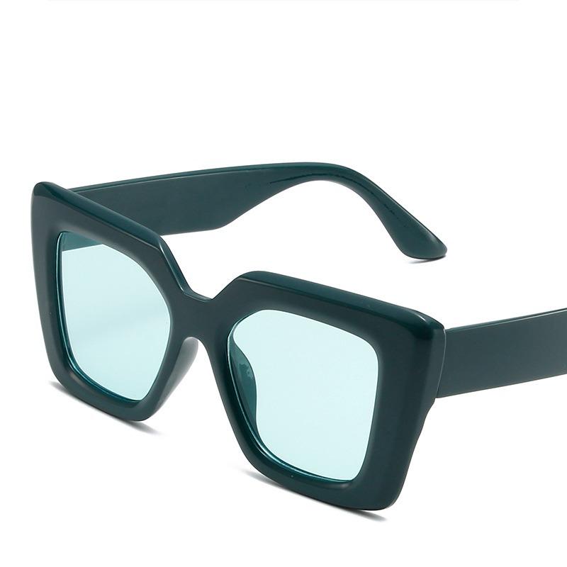 Niepolaryzowane Vintage Damskie Męskie Kwadratowe Duże Oprawki Okulary Przeciwsłoneczne Damskie Markowe Projektanckie Retro Cieniowane Modne Kocie Oko