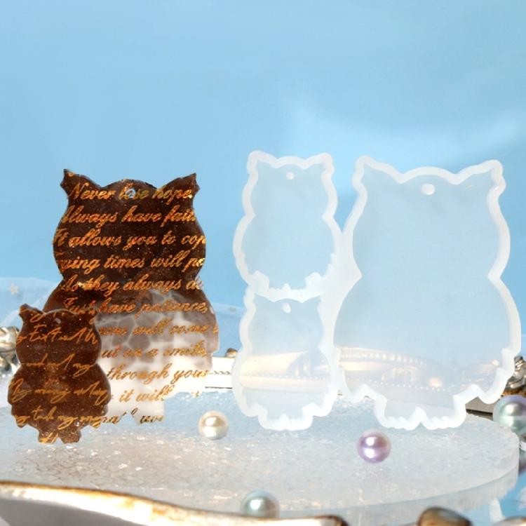Polar Bear Owl Keychains Mold DIY Epoxy Craft Necklace Keychain Jewelry Mold