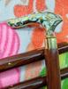 Floral Brass Handle Walking Cane Handmade Wooden Stick Home Decor  Birthday Gift