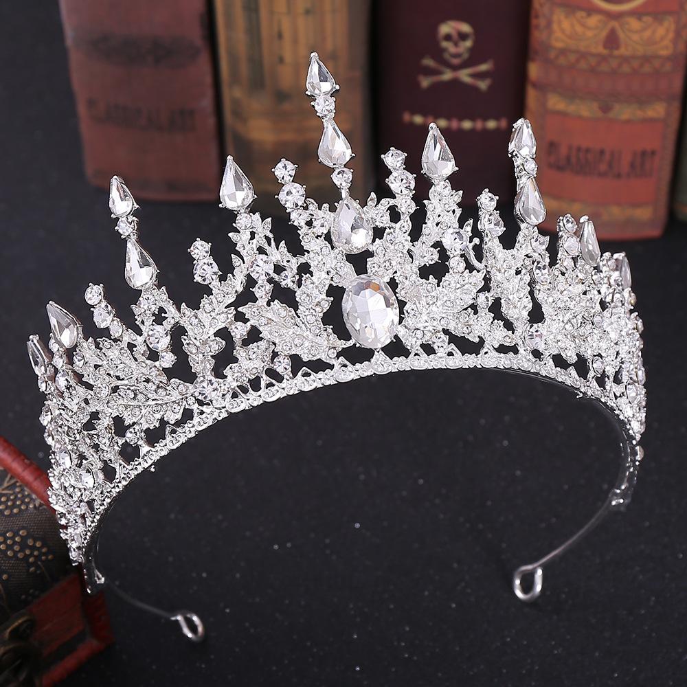 Baroque Bridal Crown Tiara Rhinestone Hair Accessories Princess Crown Wedding Dress Accessories