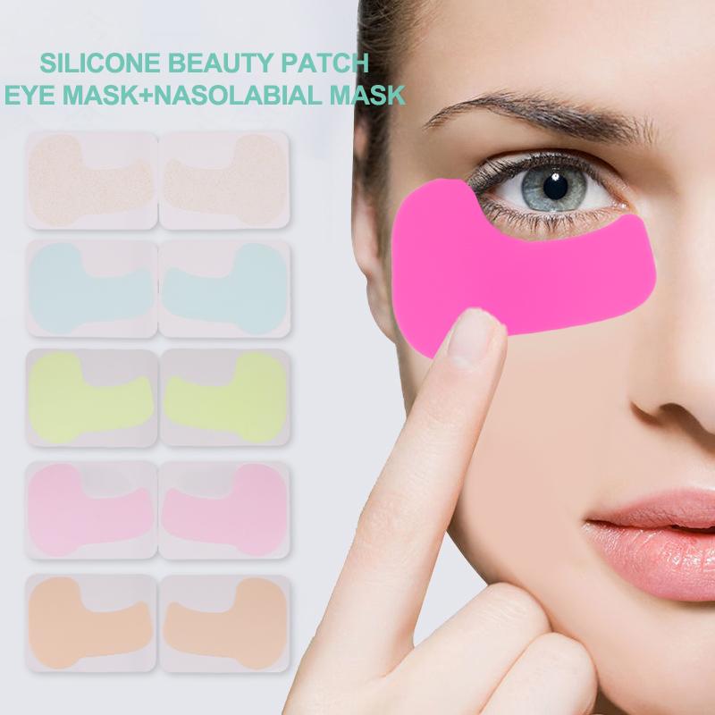 1 Pair Reusable Eye Mask Patch Silicone Pads Essential Eye Cream Patch Facial Lifting Eye Wrinkle Removal Patch Eye Skin Care